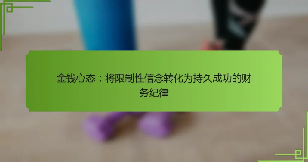 金钱心态：将限制性信念转化为持久成功的财务纪律
